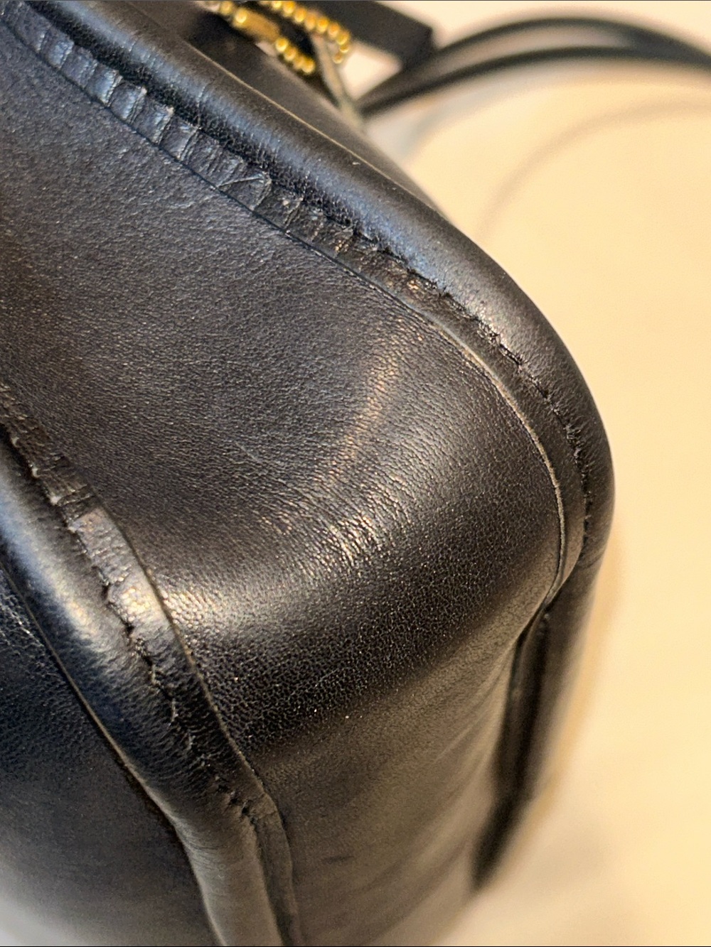 Coach VINTAGE NY Basic Bag Black Leather Clutch - Picture 15 of 17